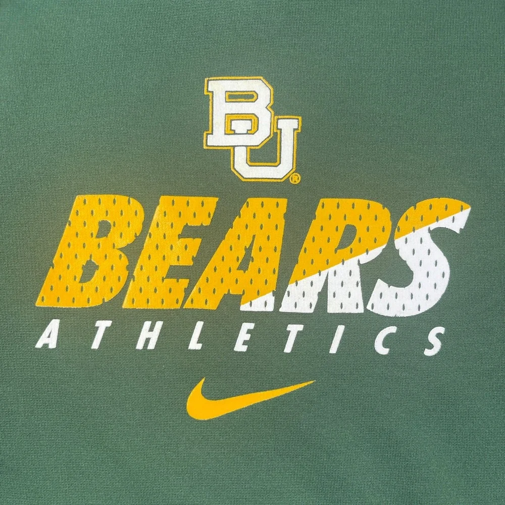 Baylor Bears Nike Youth Large Green Athletics Therma-FIT Hoodie